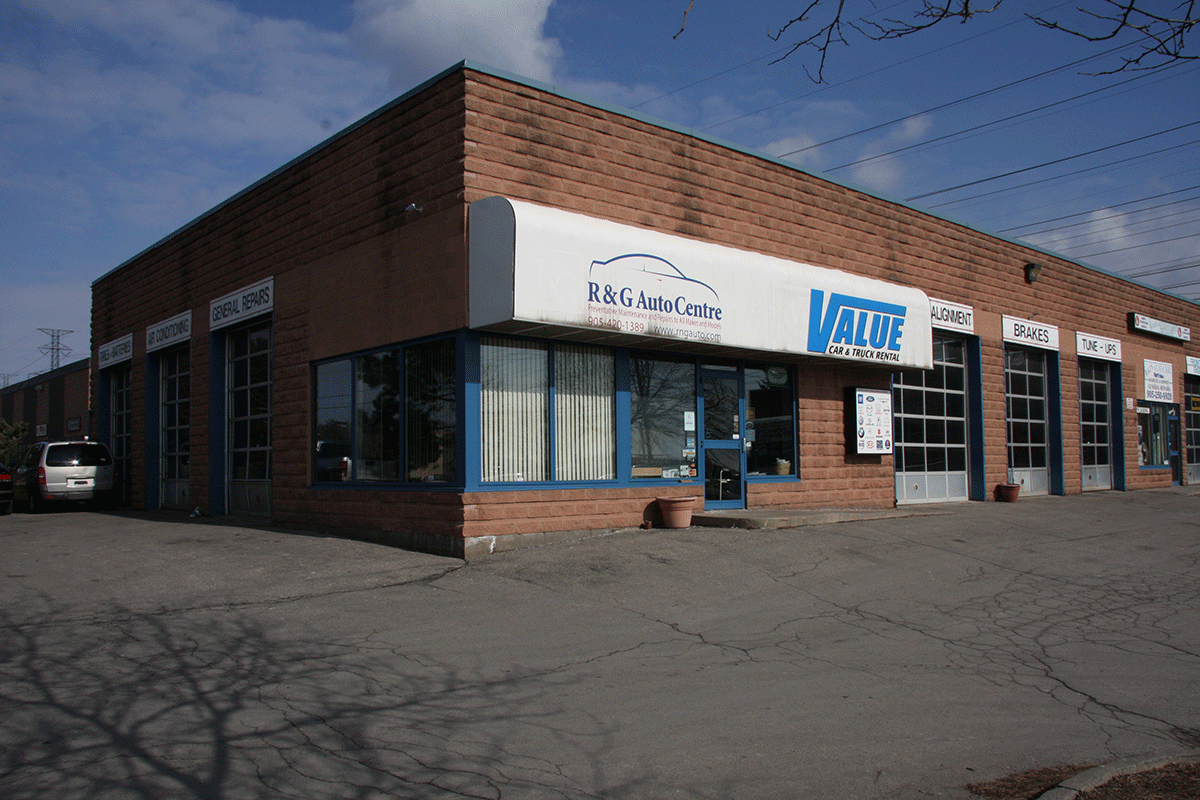 The R & G Auto Centre building on Bayly Street